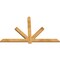 Ekena Millwork Kennewick Rough Sawn Timber Gable Bracket, Western Red Cedar, 72"W x 45"H x 2"D x 4"F, 15/12 Pitch GBW072X45X0204KEN00RWR - alternate 5